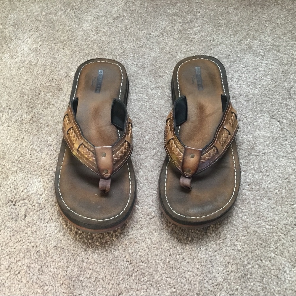 Clarks Brown Leather Sandals